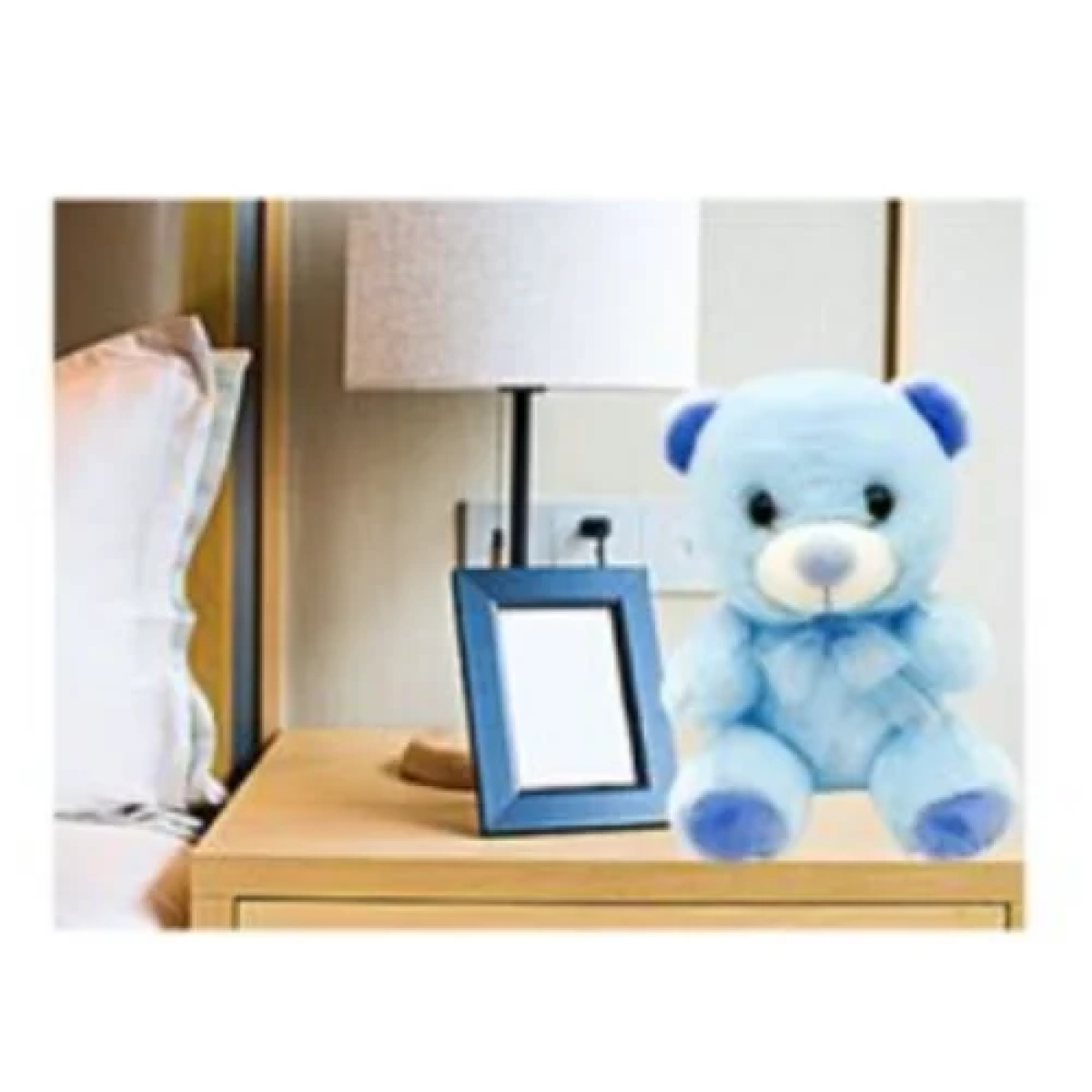 Αρκουδάκι Λούτρινο Με Φιόγκο 21cm 86362 Μπλε