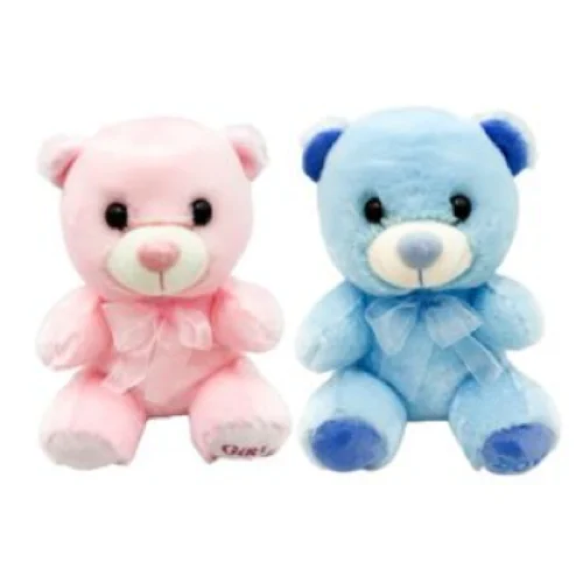 Αρκουδάκι Λούτρινο Με Φιόγκο 21cm 86362 Μπλε