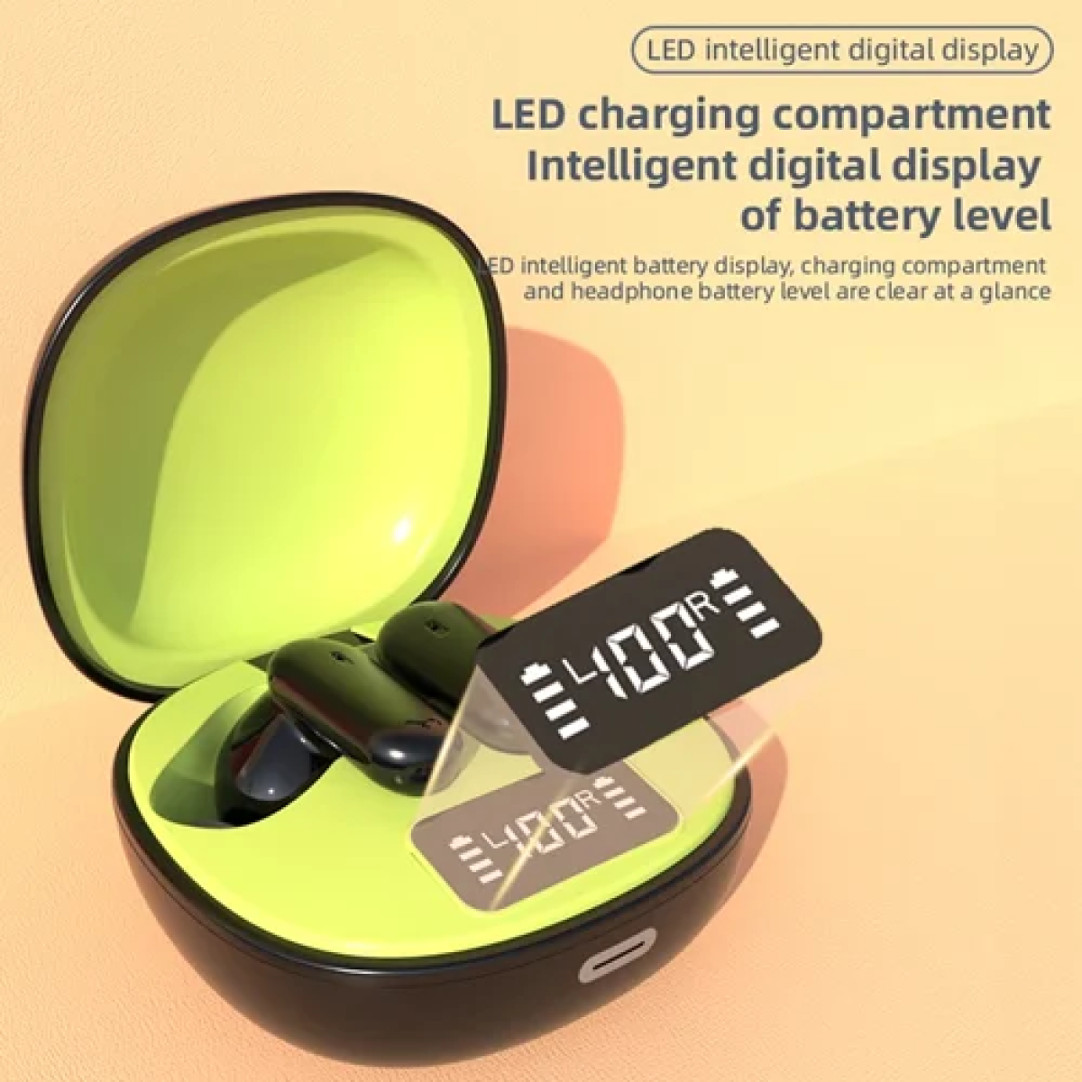 Ασύρματα ακουστικά Bluetooth με θήκη φόρτισης DM-TW19 λευκό - Image 3