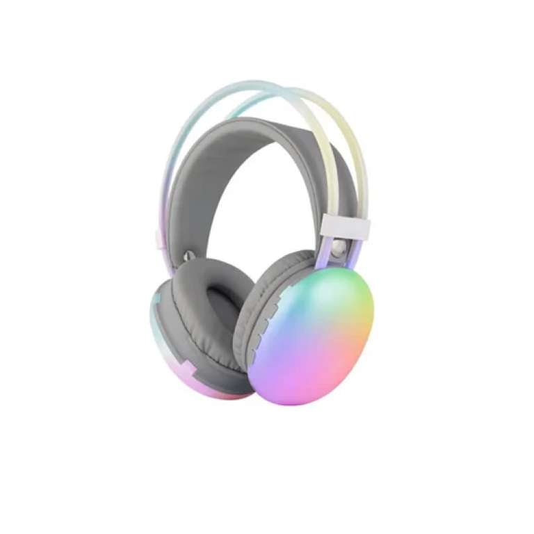 Ασύρματα Bluetooth On Ear ακουστικά με 5 ώρες λειτουργίας RGB PG580 - γκρι