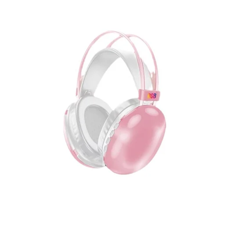 Ασύρματα Bluetooth On Ear ακουστικά με 5 ώρες λειτουργίας RGB PG580 - λευκό