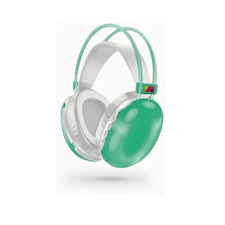 Ασύρματα Bluetooth On Ear ακουστικά με 5 ώρες λειτουργίας RGB PG580 - πράσινο