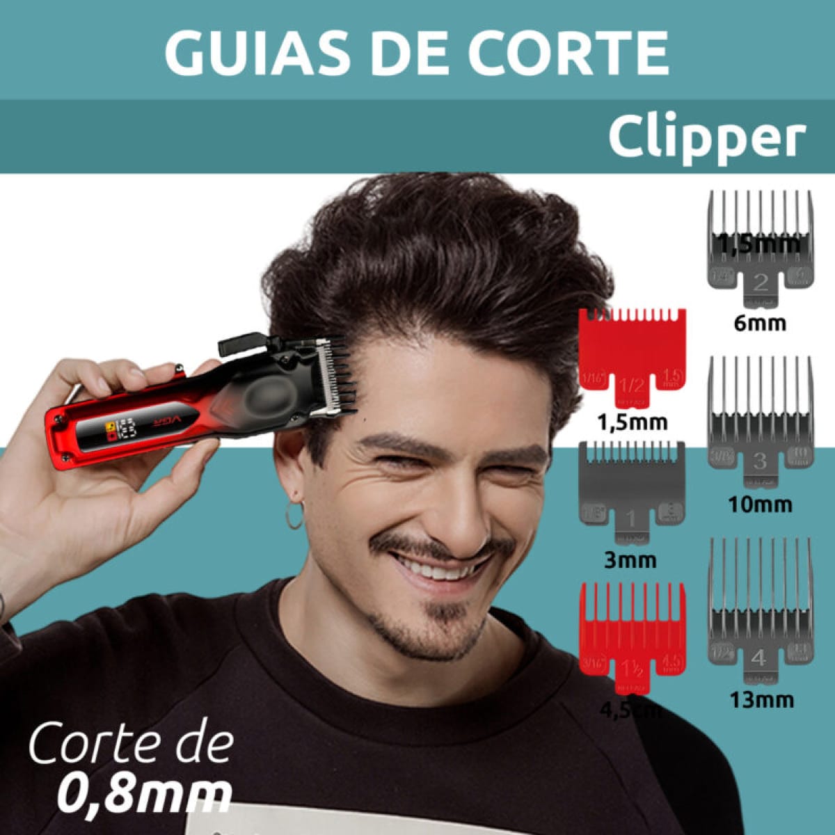 Ασύρματη Κουρευτική Μηχανή Μαλλιών Με Οθόνη LED VGR V-656 Κίτρινο