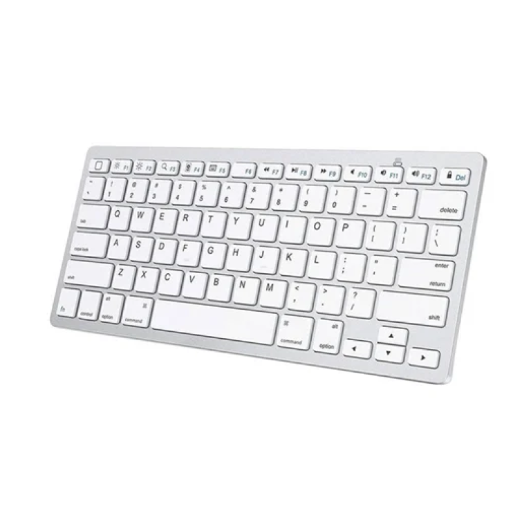 Ασύρματο Bluetooth πληκτρολόγιο Αγγλικό US KB066 - λευκό