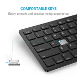 Ασύρματο Bluetooth πληκτρολόγιο Αγγλικό US KB066 - μαύρο - Image 3