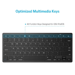 Ασύρματο Bluetooth πληκτρολόγιο Αγγλικό US KB066 - μαύρο - Image 4