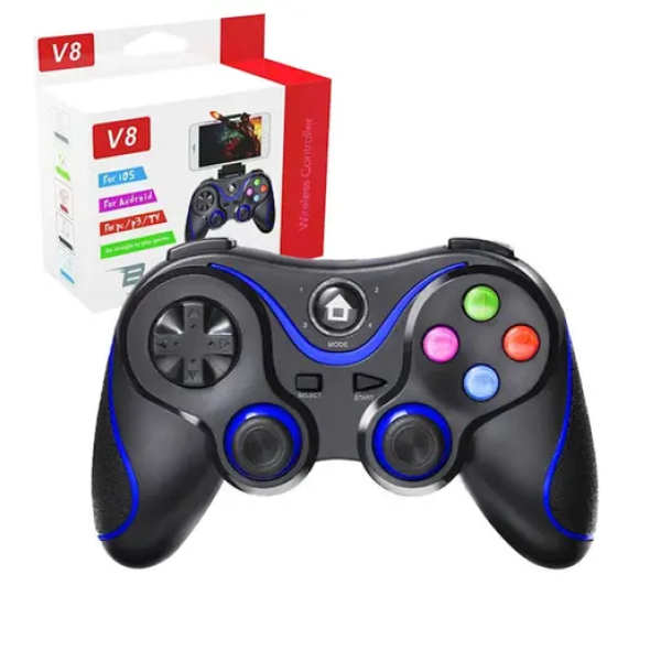 Ασύρματο Gamepad για Android / PS3 / PC / iOS V8 - μπλε