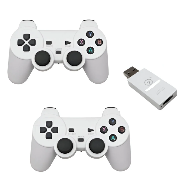 Ασύρματο Gamepad USB 2.4G με 2 Χειριστήρια Για Retro Gaming Λευκό Game Mate