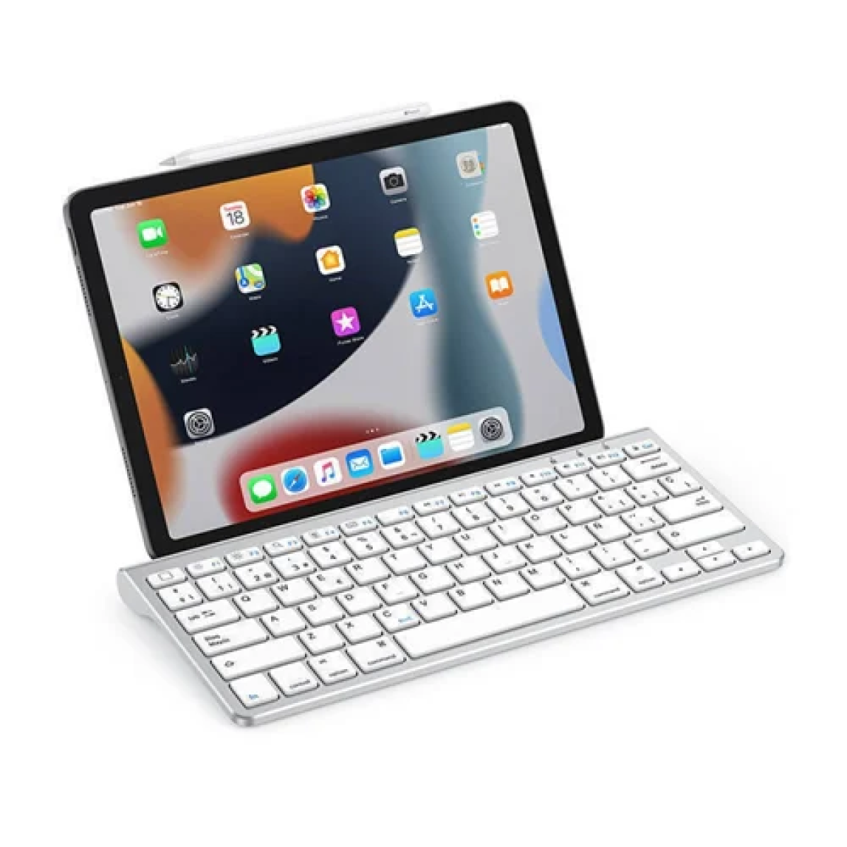 Ασύρματο πληκτρολόγιο για iPad με βάση για tablet KB088 - λευκό - Image 4