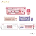 Ασύρματο πληκτρολόγιο και ποντίκι Η/Υ – AS212 – AOAS – 655006 – Purple