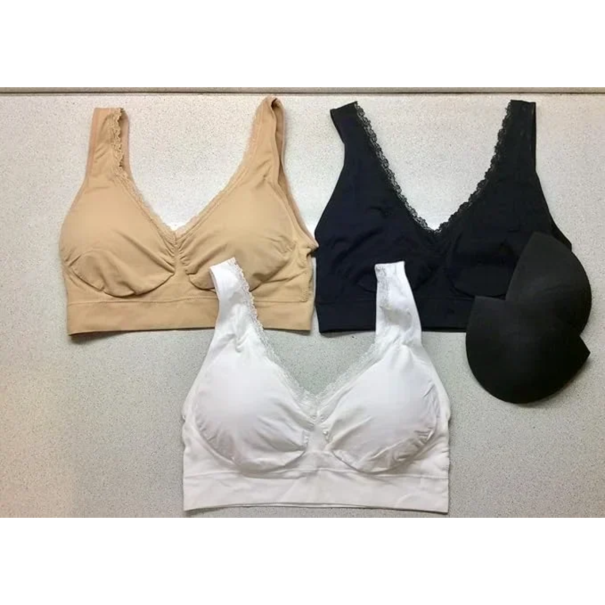 Μπουστάκι Καθημερινής Χρήσης με Δαντέλα Slim N Lift Aire Bra Deluxe Σετ 3τμχ - Λευκό/Μαύρο/Μπεζ - Image 2
