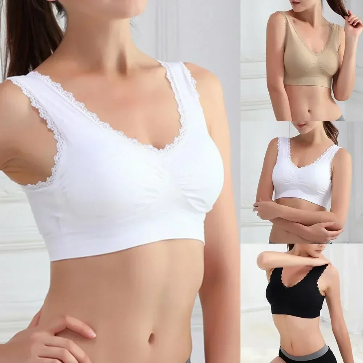 Μπουστάκι Καθημερινής Χρήσης με Δαντέλα Slim N Lift Aire Bra Deluxe - Λευκό - Image 4