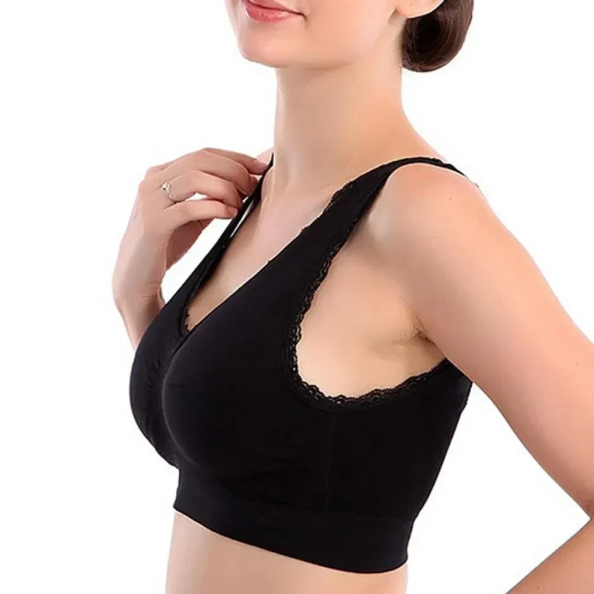 Μπουστάκι Καθημερινής Χρήσης με Δαντέλα Slim N Lift Aire Bra Deluxe - Μαύρο - Image 4