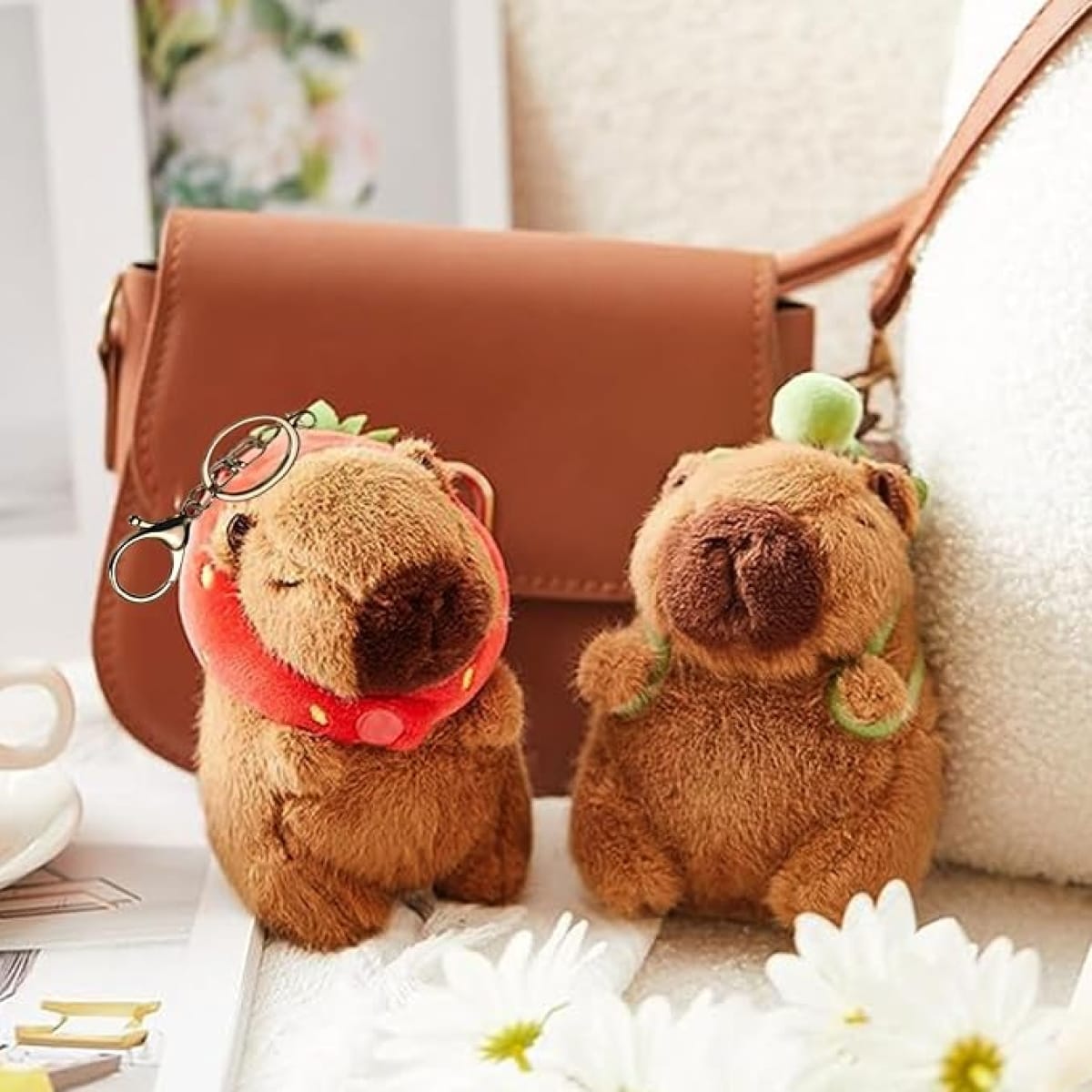 Μπρελόκ Λούτρινο 10cm 86453 Capybara με Χελωνίτσα
