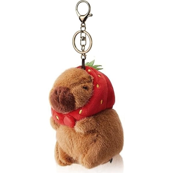 Μπρελόκ Λούτρινο 10cm 86453 Capybara με Φράουλα