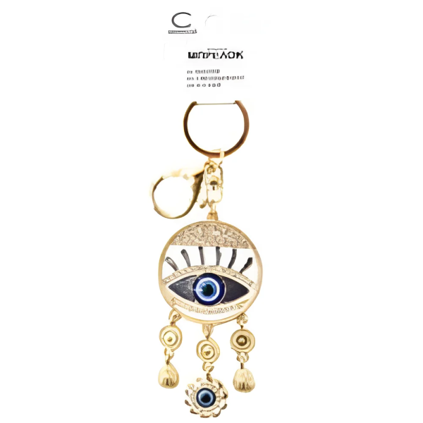 Μπρελόκ Μεταλλικό Με Στρας 15cm Μάτι 85006-2