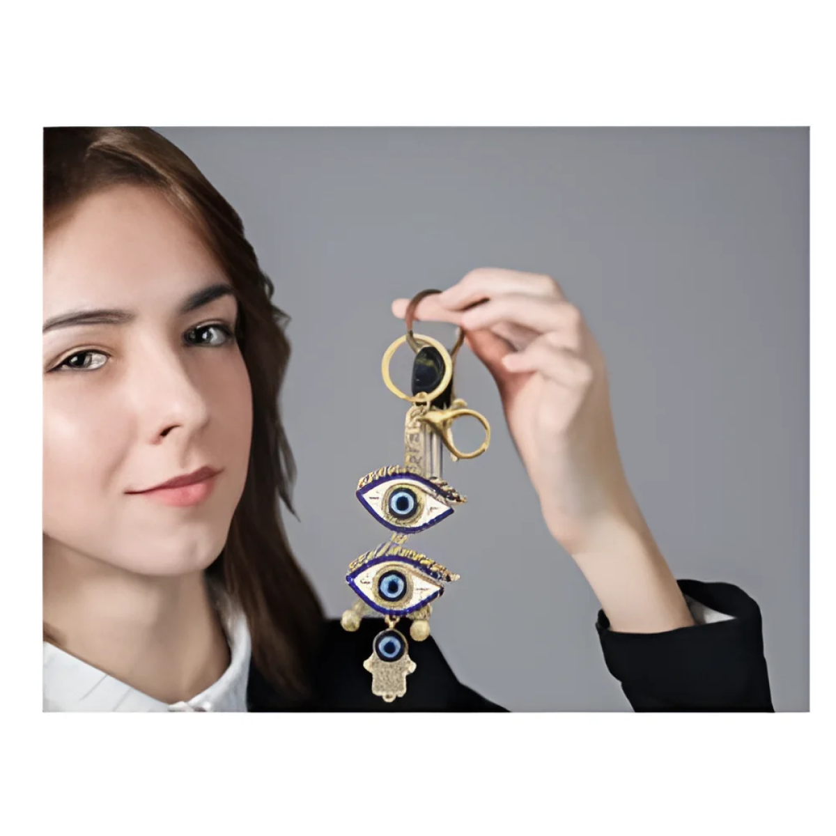 Μπρελόκ Μεταλλικό Με Στρας 16cm 84995 Μπλε