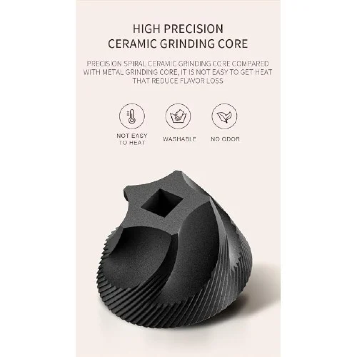 Χειροκίνητος Μύλος Άλεσης Καφέ 30g Hoomei HM-6077B