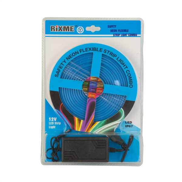 Διακοσμητική Ταινία Neon LED 12V 5m με Μπλε Φωτισμό Rixme RZ-00
