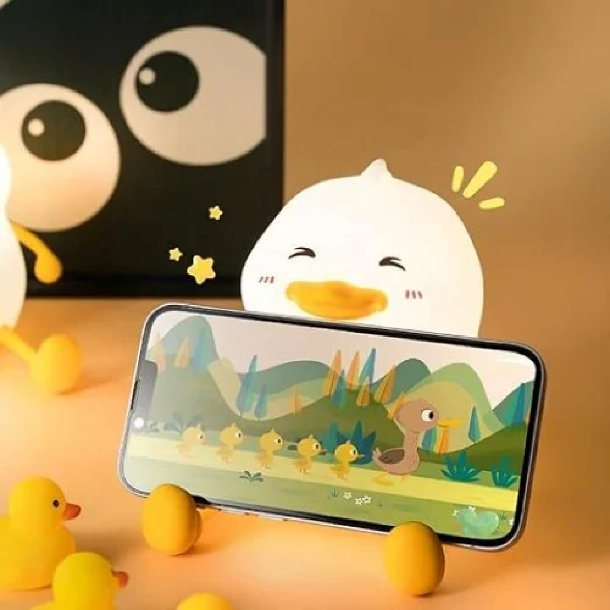Διακοσμητικό Φωτιστικό USB Σιλικόνης Smiley Duck