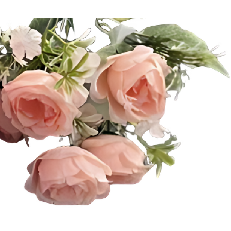 Διακοσμητικό Τεχνητό Μπουκέτο Λουλουδιών 168226 Σομόν