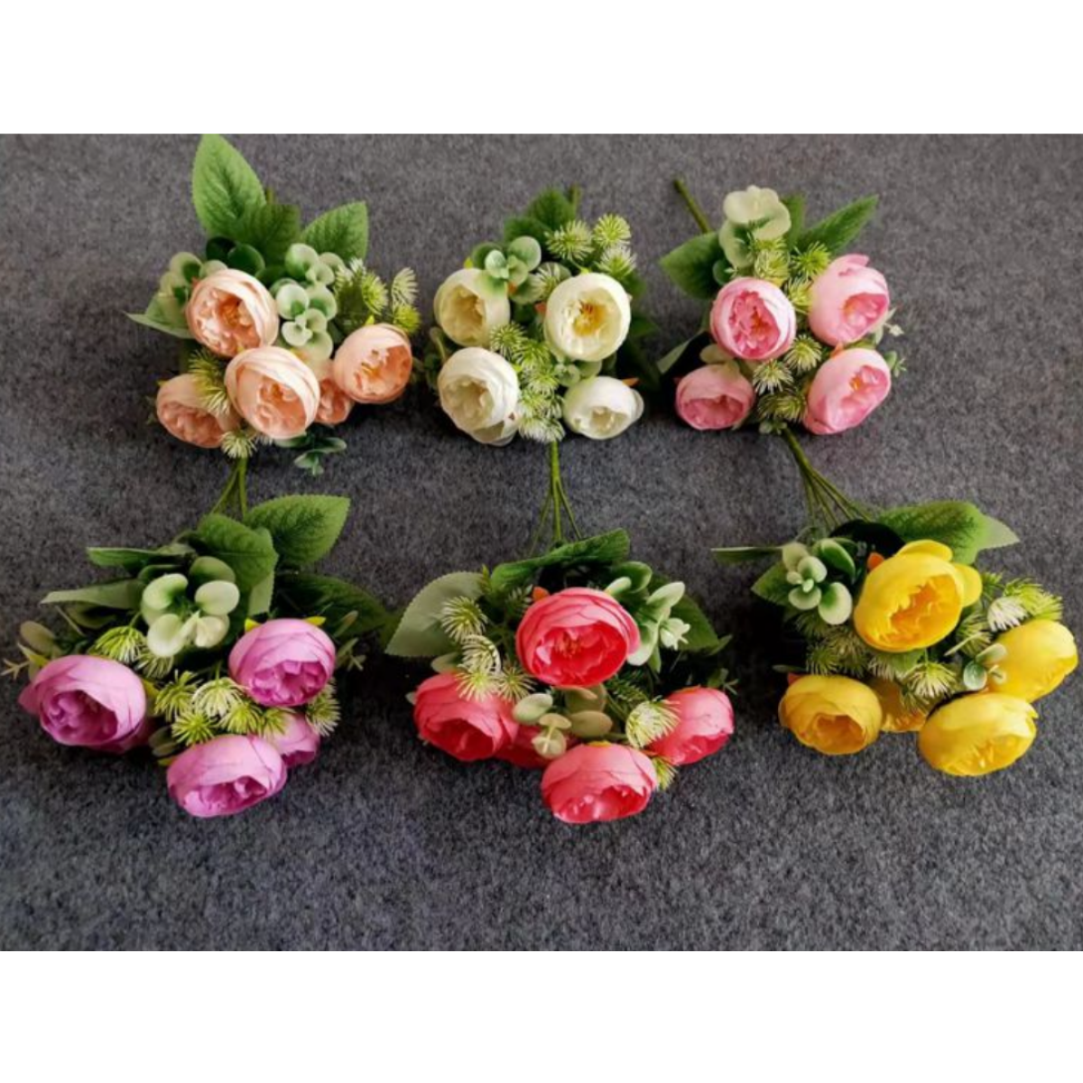 Διακοσμητικό Τεχνητό Μπουκέτο Λουλουδιών 168231 Σομόν