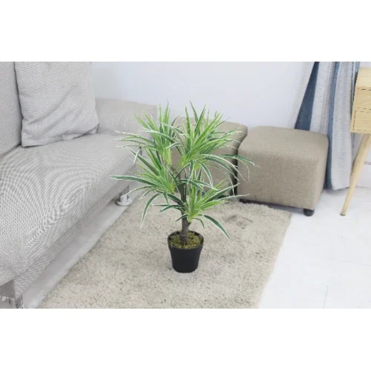 Διακοσμητικό Τεχνητό Φυτό White Grass σε Γλάστρα 70cm JWP3040 - Image 4
