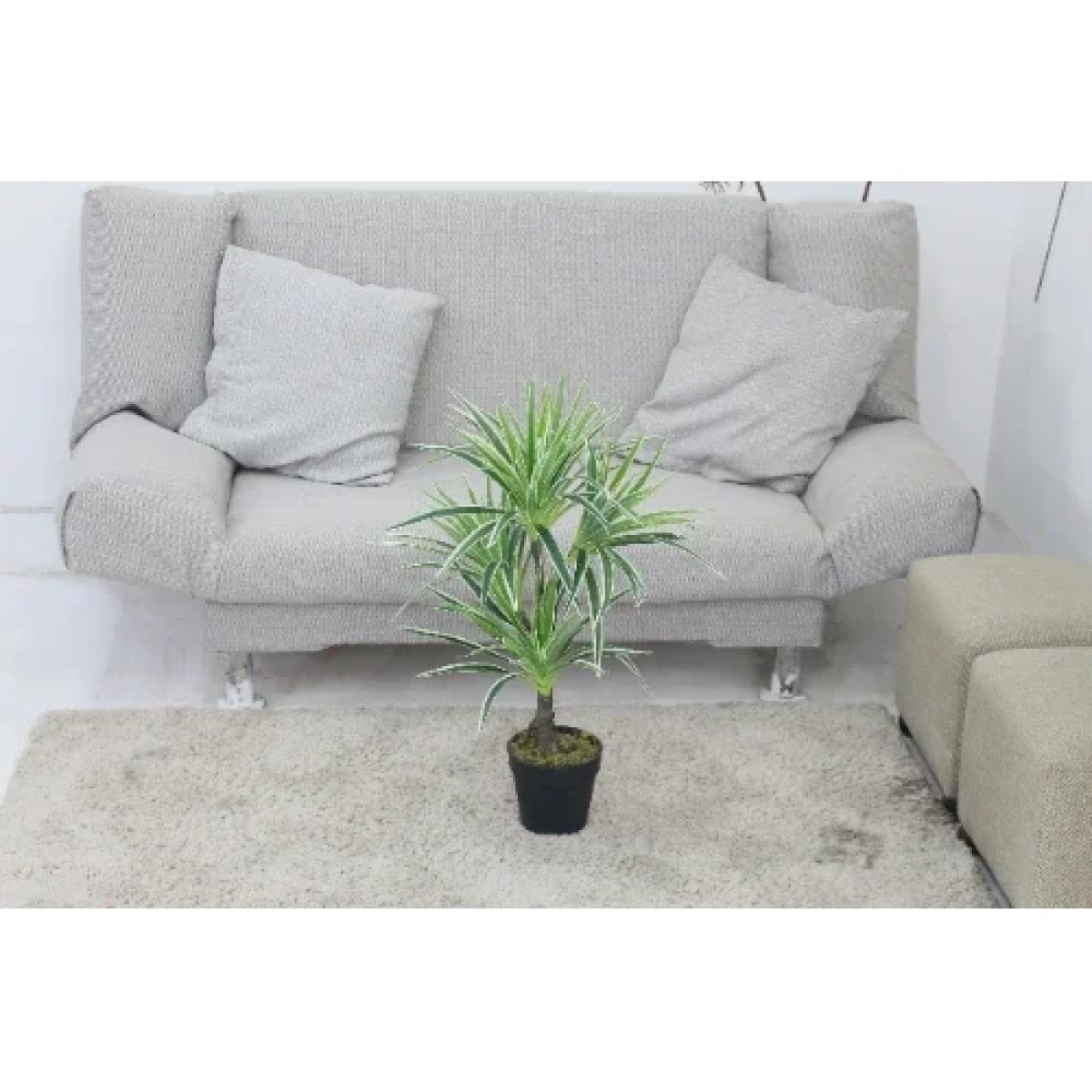 Διακοσμητικό Τεχνητό Φυτό White Grass σε Γλάστρα 70cm JWP3040 - Image 2