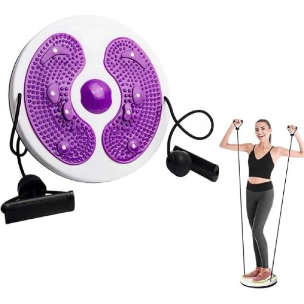 Δίσκος Ισορροπίας 18cm Με Σχοινί Waist Twisting Disc - Μωβ