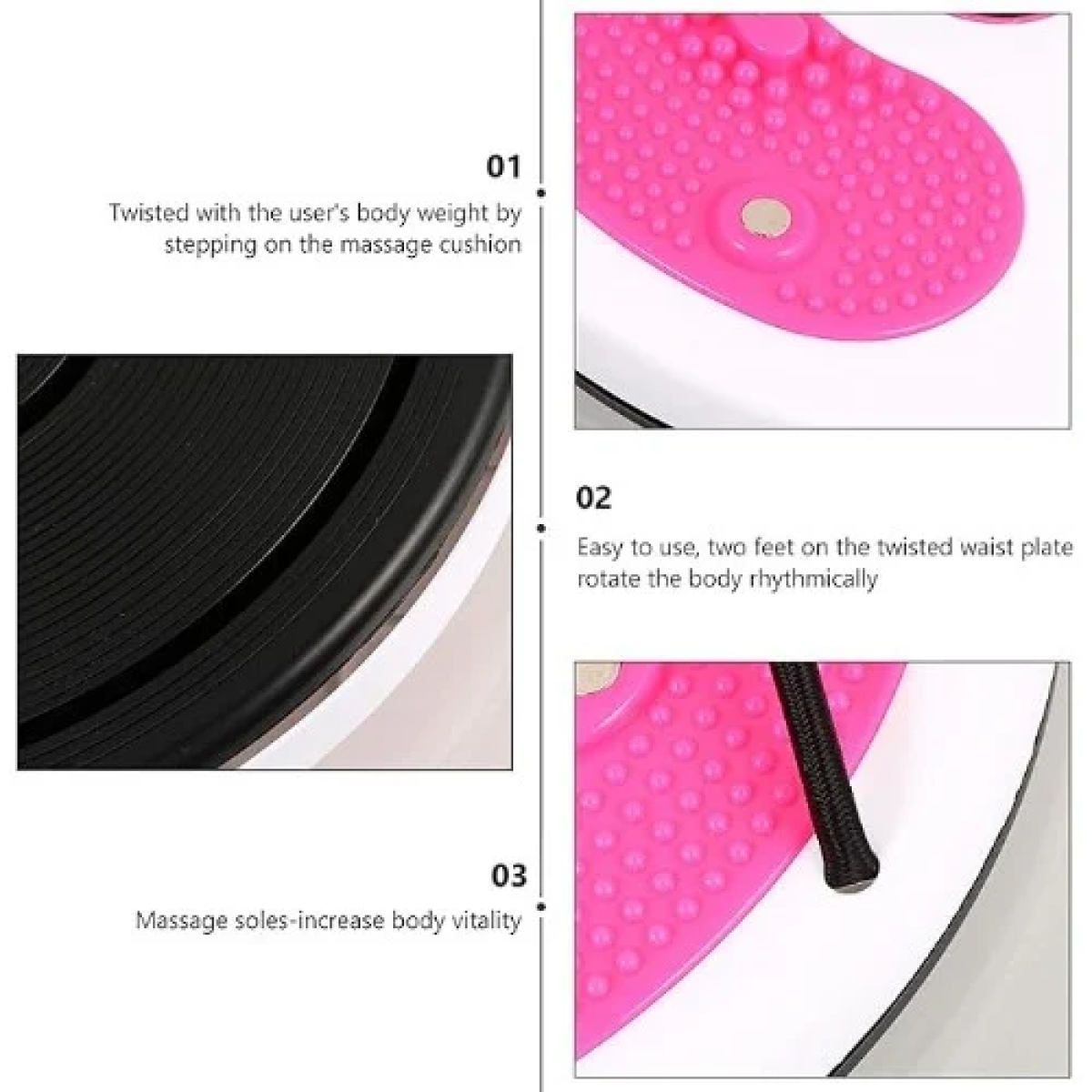 Δίσκος Ισορροπίας 18cm Με Σχοινί Waist Twisting Disc - Μωβ