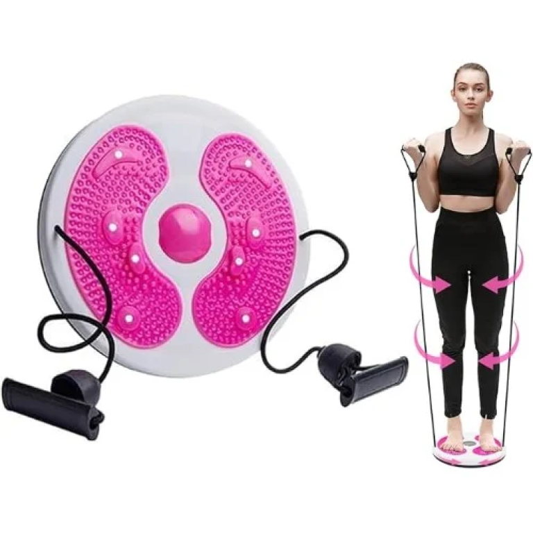 Δίσκος Ισορροπίας 18cm Με Σχοινί Waist Twisting Disc - Ροζ
