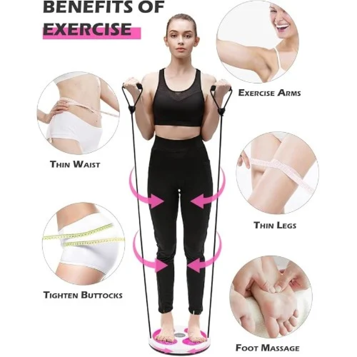 Δίσκος Ισορροπίας 18cm Με Σχοινί Waist Twisting Disc - Μωβ