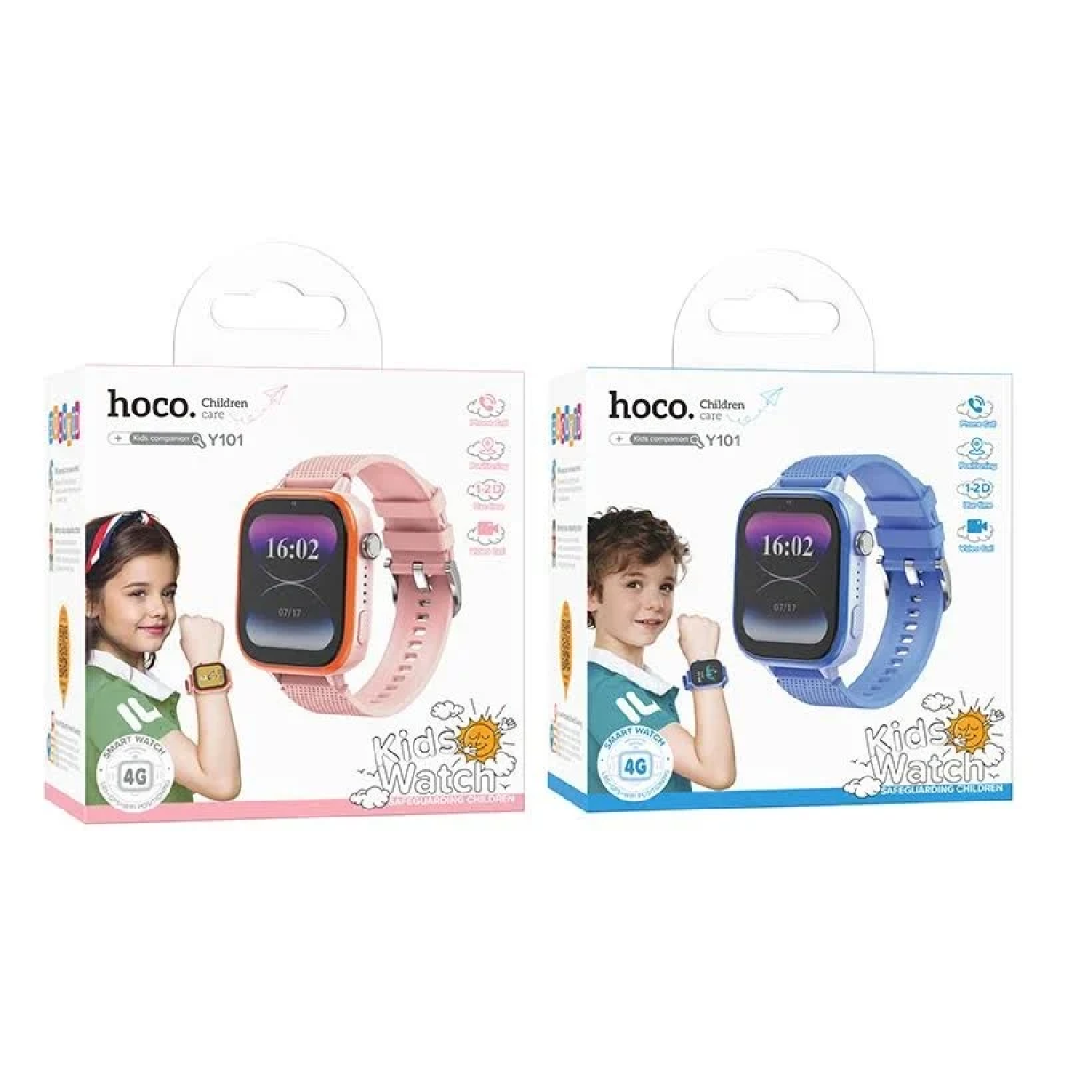Hoco Y101 Παιδικό Smartwatch 4G με GPS, WiFi & Κάμερα – Ροζ