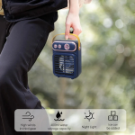 Φορητός Ρετρό Mini Ανεμιστήρας με Ψεκασμό & USB Φόρτιση – 3 Ταχύτητες | Μπλε