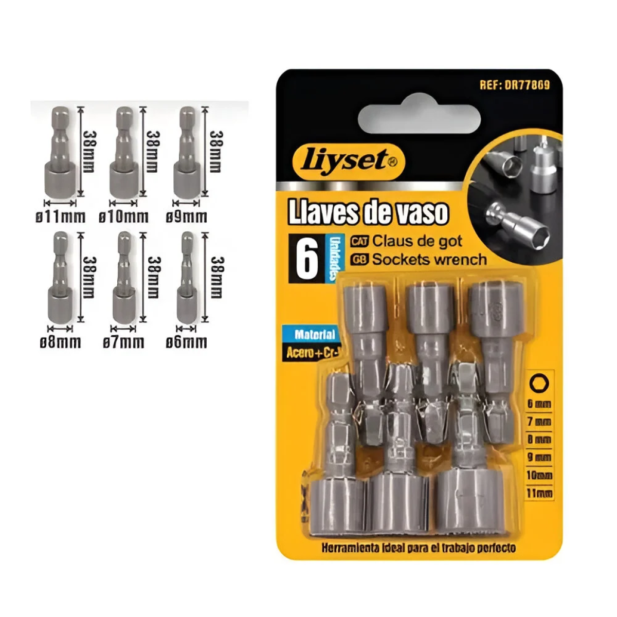 Liyset Καρυδάκια Μύτες Άλλεν Σετ 6 Τεμαχίων - 77869