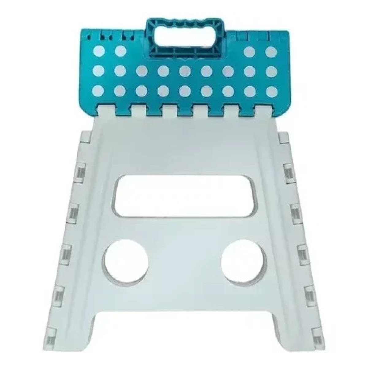 Πτυσσόμενο Φορητό Σκαμπό 39x29x22 cm – Αντοχή έως 150kg – Λευκό/Γαλάζιο – 3318285