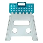 Πτυσσόμενο Φορητό Σκαμπό 39x29x22 cm – Αντοχή έως 150kg – Λευκό/Γαλάζιο – 3318285