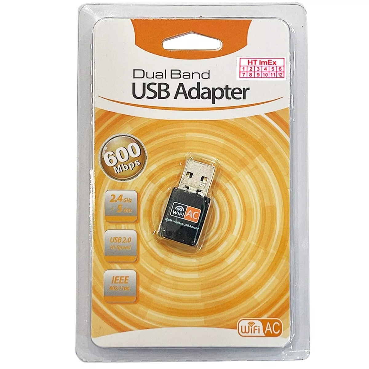 HT ImEX WLAN Stick AC 600 Mbps – Dual Band WiFi USB Dongle