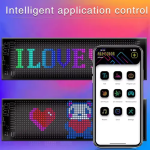 Εύκαμπτη LED πινακίδα RGB αυτοκινήτου Bluetooth με κινούμενες εικόνες και κείμενο μέσω εφαρμογής 120x595mm - Image 3