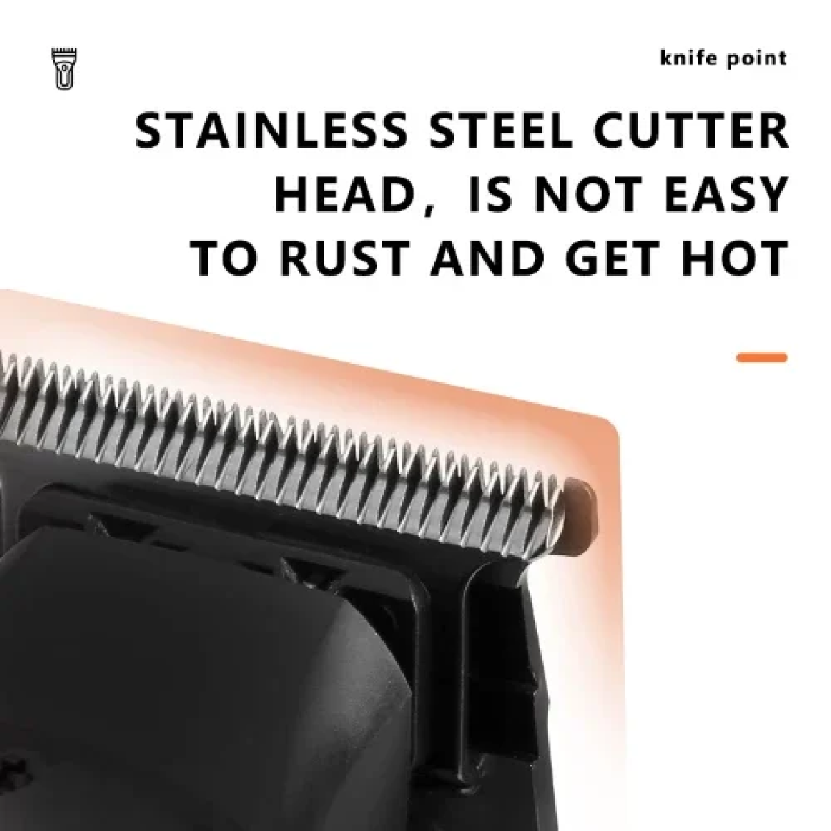 Επαναφορτιζόμενη Κουρευτική Μηχανή με Οθόνη LCD Kemei KM-1741 Πορτοκαλί