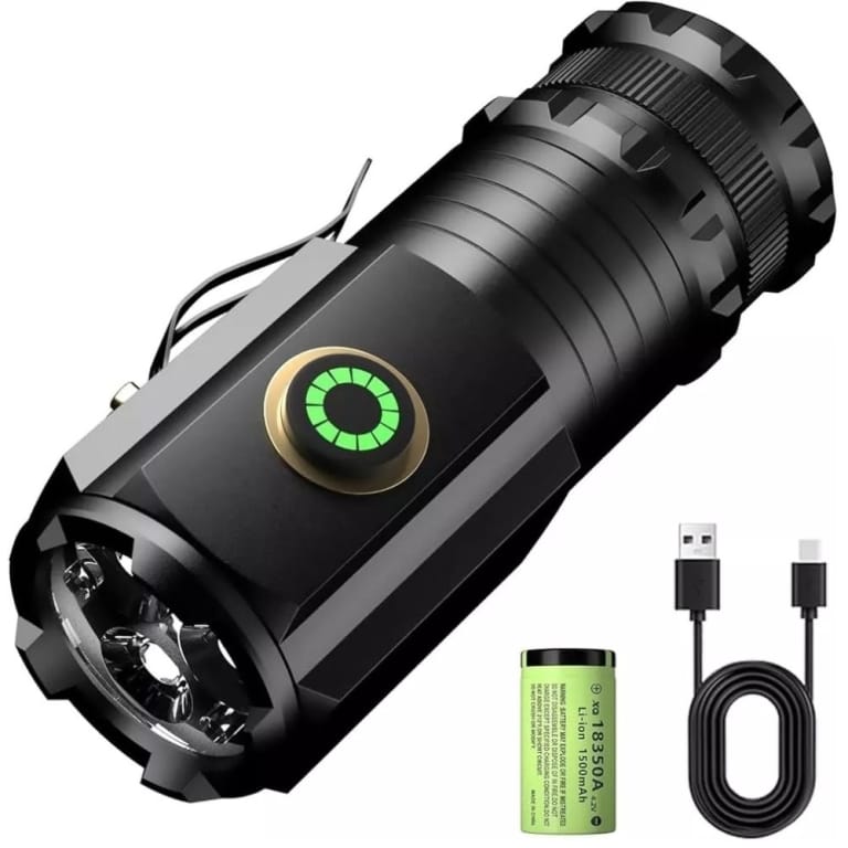 Επαναφορτιζόμενος Φακός LED IP67 με Μέγιστη Φωτεινότητα 1800lm Μαύρο BL-F635X