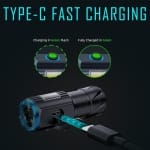 Επαναφορτιζόμενος Φακός LED IP67 με Μέγιστη Φωτεινότητα 1800lm Μαύρο BL-F635X