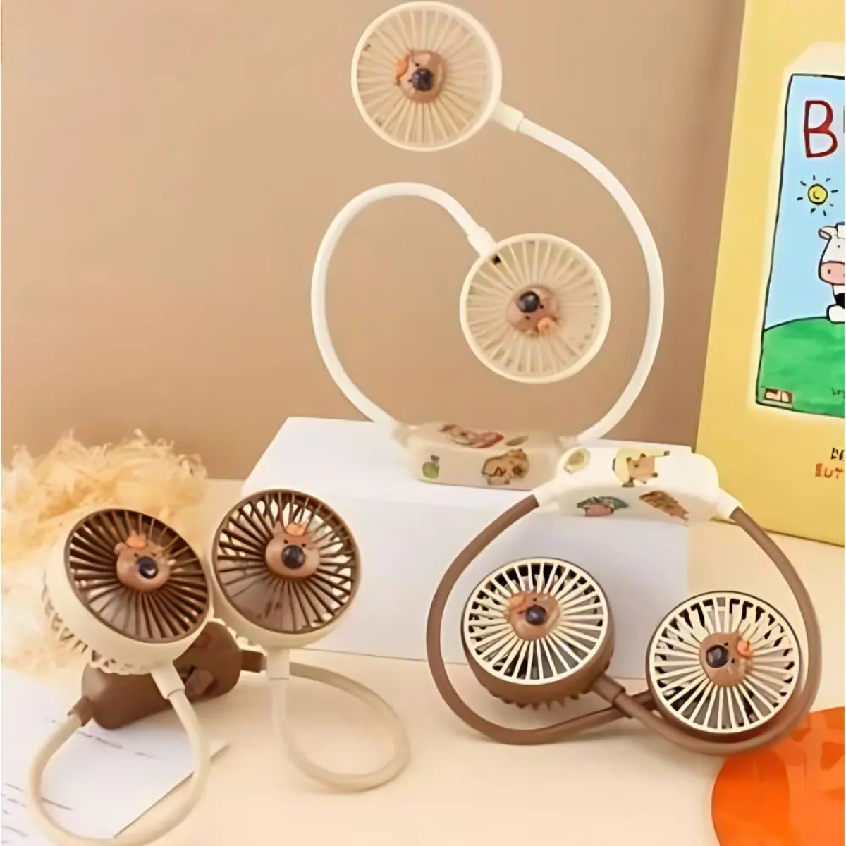 Επαναφορτιζόμενος Μίνι Ανεμιστήρας Λαιμού Λευκό USB