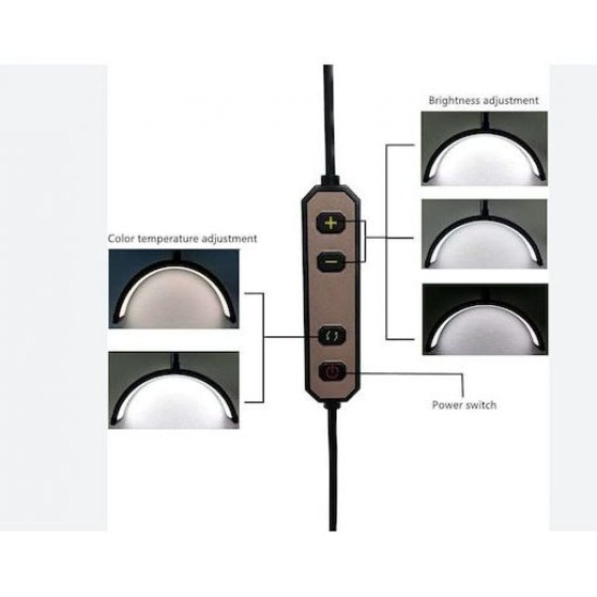 Επαγγελματική Λάμπα Half Moon 3000K-6000K Με Dimmer HD-M3X Λευκή