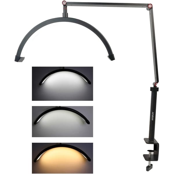 Επαγγελματική Λάμπα Half Moon 3000K-6000K Με Dimmer HD-M3X Μαύρη