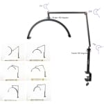 Επαγγελματική Λάμπα Half Moon 3000K-6000K Με Dimmer HD-M3X Μαύρη