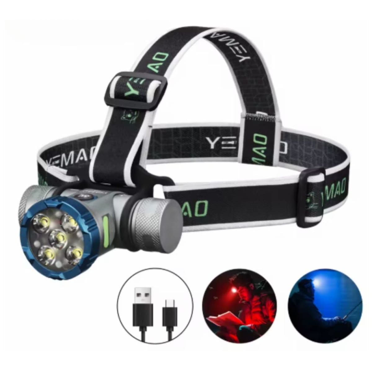 Φακός Κεφαλής Επαναφορτιζόμενος Super Bright YM-T755