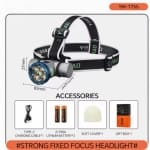 Φακός Κεφαλής Επαναφορτιζόμενος Super Bright YM-T755