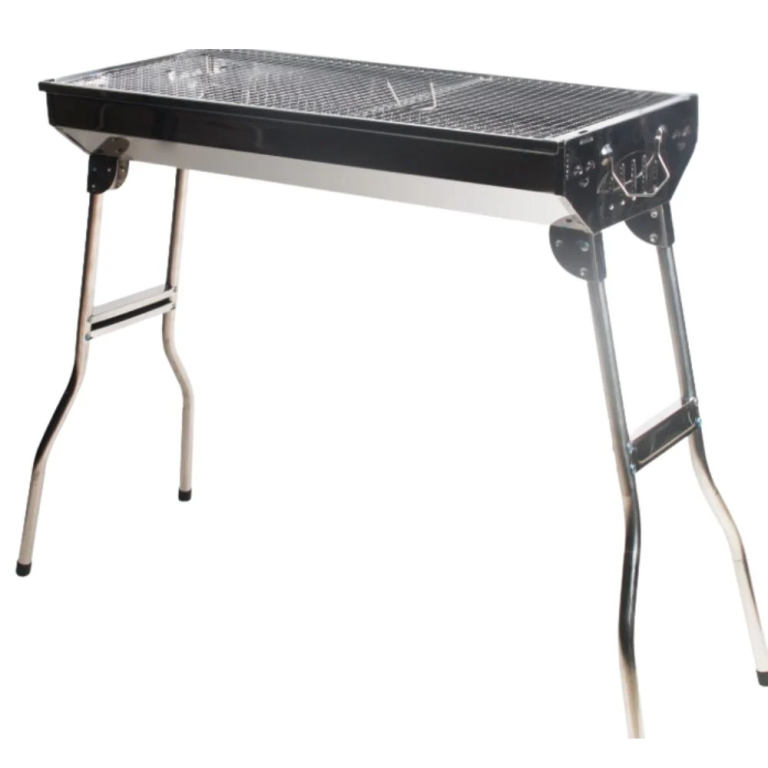 Φορητή Αναδιπλούμενη Ψησταριά 73x33cm για BBQ σε Μαύρο Χρώμα
