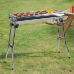 Φορητή Αναδιπλούμενη Ψησταριά 73x33cm για BBQ σε Μαύρο Χρώμα